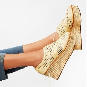Jules Platform menswear Raffia loafer NWOT